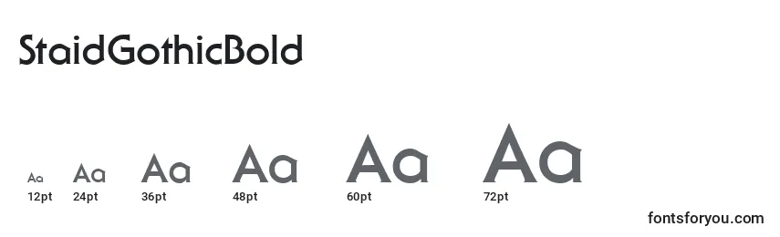 StaidGothicBold Font Sizes