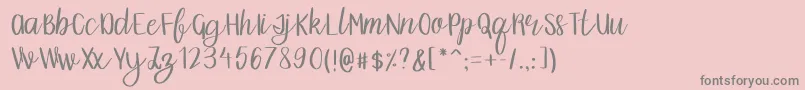 Grainne Font – Gray Fonts on Pink Background