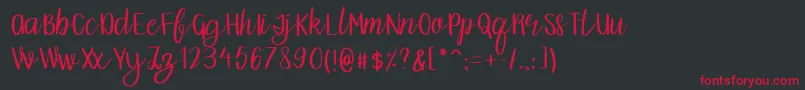 Grainne Font – Red Fonts on Black Background