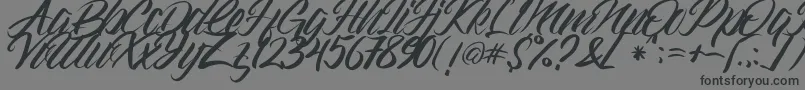 Шрифт Gramattica – чёрные шрифты на сером фоне