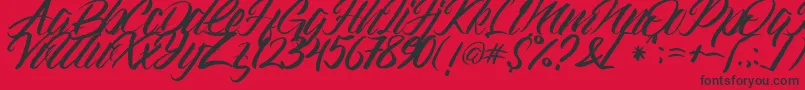 Gramattica Font – Black Fonts on Red Background