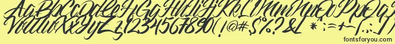 Gramattica Font – Black Fonts on Yellow Background