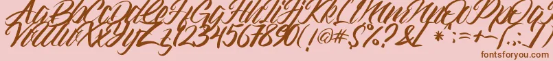 Gramattica Font – Brown Fonts on Pink Background