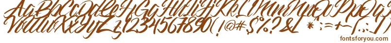 Gramattica-fontti – ruskeat fontit valkoisella taustalla