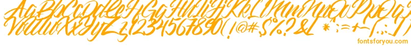 Gramattica-Schriftart – Orangefarbene Schriften auf weißem Hintergrund