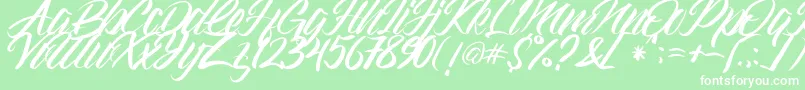 Gramattica Font – White Fonts on Green Background