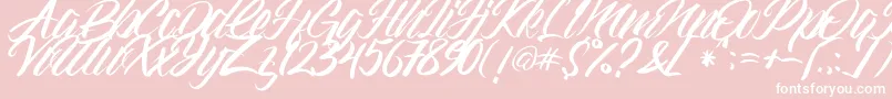 Gramattica-Schriftart – Weiße Schriften auf rosa Hintergrund