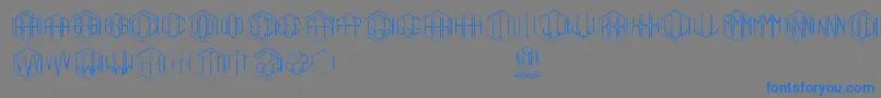 Gramitos Font – Blue Fonts on Gray Background