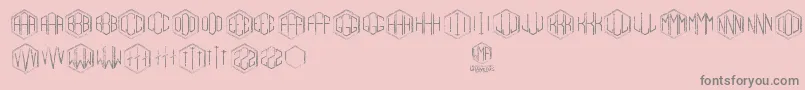 フォントGramitos – ピンクの背景に灰色の文字