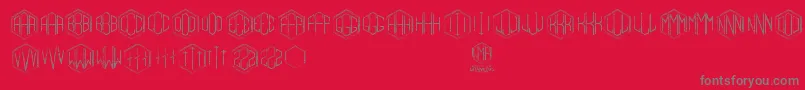 Gramitos Font – Gray Fonts on Red Background
