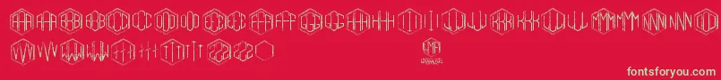 Gramitos Font – Green Fonts on Red Background