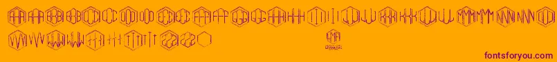 fuente Gramitos – Fuentes Moradas Sobre Fondo Naranja