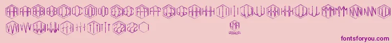 Gramitos Font – Purple Fonts on Pink Background