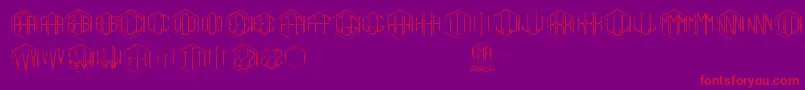 Gramitos Font – Red Fonts on Purple Background