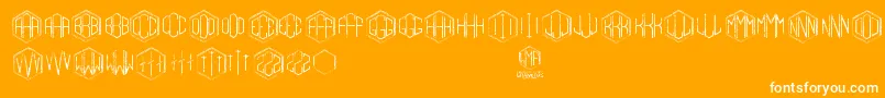 フォントGramitos – オレンジの背景に白い文字