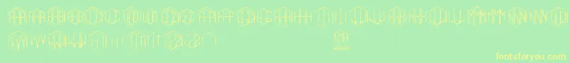 Gramitos Font – Yellow Fonts on Green Background