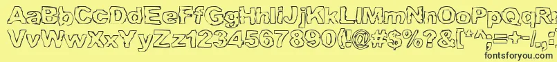 GRAML    Font – Black Fonts on Yellow Background