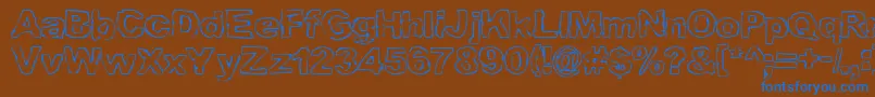 GRAML    Font – Blue Fonts on Brown Background