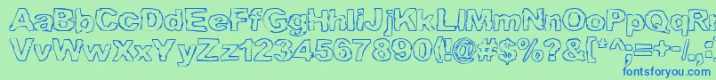 GRAML    Font – Blue Fonts on Green Background