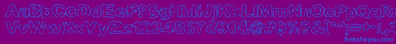 GRAML    Font – Blue Fonts on Purple Background