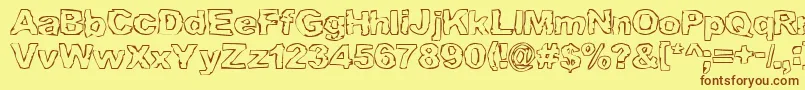 GRAML    Font – Brown Fonts on Yellow Background