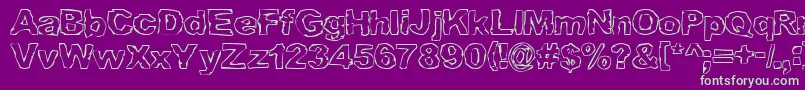 GRAML    Font – Green Fonts on Purple Background