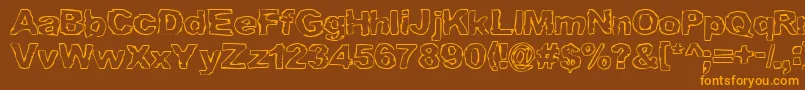 GRAML    Font – Orange Fonts on Brown Background