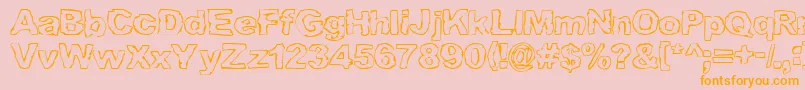 GRAML    Font – Orange Fonts on Pink Background
