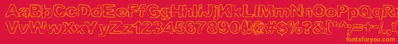 GRAML    Font – Orange Fonts on Red Background