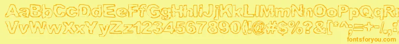 GRAML    Font – Orange Fonts on Yellow Background