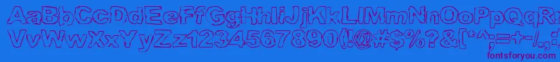 GRAML    Font – Purple Fonts on Blue Background