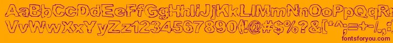 Шрифт GRAML    – фиолетовые шрифты на оранжевом фоне