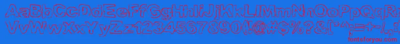 GRAML    Font – Red Fonts on Blue Background