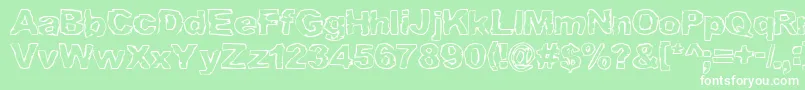 GRAML    Font – White Fonts on Green Background