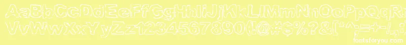 GRAML    Font – White Fonts on Yellow Background