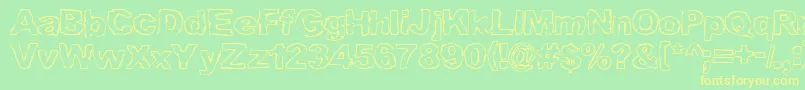 GRAML    Font – Yellow Fonts on Green Background