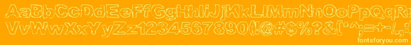 GRAML    Font – Yellow Fonts on Orange Background