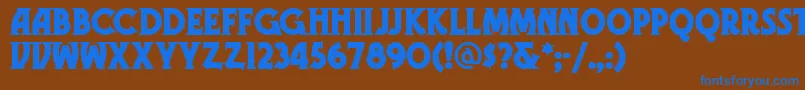 GRAMN    Font – Blue Fonts on Brown Background
