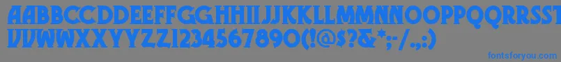 フォントGRAMN    – 灰色の背景に青い文字