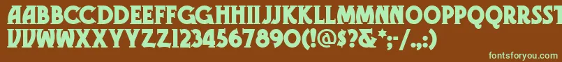 GRAMN    Font – Green Fonts on Brown Background