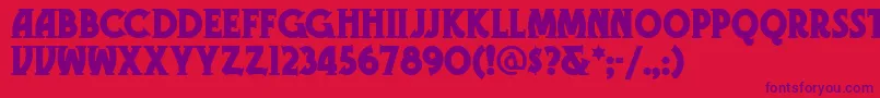 GRAMN    Font – Purple Fonts on Red Background