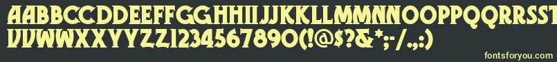 GRAMN    Font – Yellow Fonts on Black Background