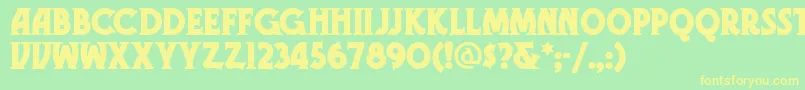 GRAMN    Font – Yellow Fonts on Green Background