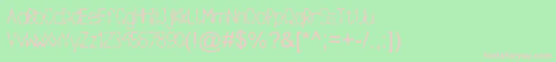 Gramoclericton Font – Pink Fonts on Green Background