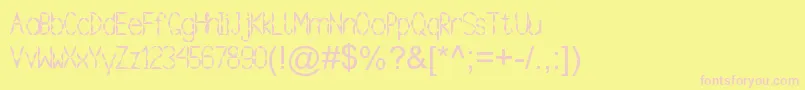 Gramoclericton Font – Pink Fonts on Yellow Background