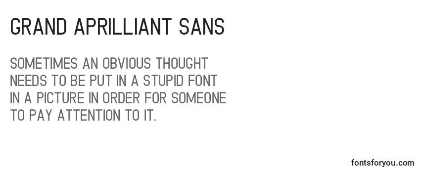 Grand Aprilliant Sans Font