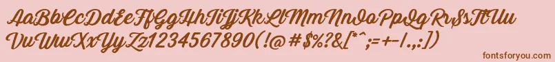 Grand Aventure Font – Brown Fonts on Pink Background