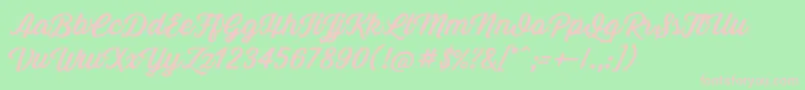 Grand Aventure Font – Pink Fonts on Green Background