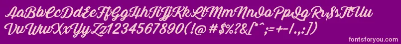 Grand Aventure Font – Pink Fonts on Purple Background