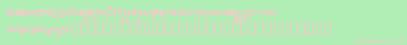 Grand Stylus Font – Pink Fonts on Green Background